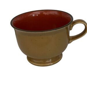 Mikasa Chromatic Saffron Vintage 1970’s Brown Two Tone Pedestal Mug